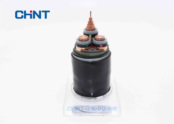 LSZH Class 2 Copper Conductor XLPE insulation and steel tape armored MV Cable IEC 60502 3 cores 300mm2