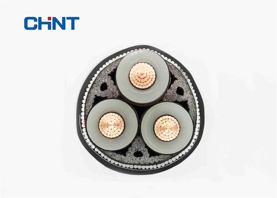 Category A B C LSZH Fire Resistant Cable , 6.35 / 11kV Power Cable Black Sheath
